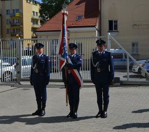 Na zdjeciu Poczet sztandarowy Komendy Miejskiej Policji w Rzeszowie.