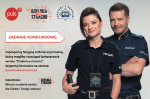 Na zdjeciu plakat promujący program dzielnicabezstrachu.