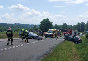 Na zdjęciu wypadek w Szklarach.