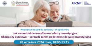 Na zdjęciu para seniorów.