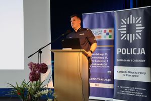 Zastępca Komendanta Miejskiego Policji w Rzeszowie podinsp. Maciej Gawryś.