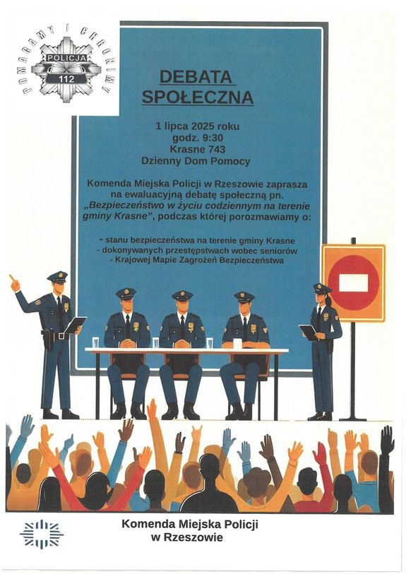 Na zdjęciu plakat debaty społecznej.