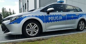 Na zdjęciu policyjny radiowóz.