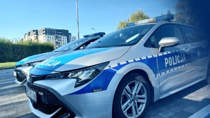Na zdjęciu policyjny radiowóz.