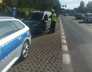 Na zdjęciu kontrola drogowa.