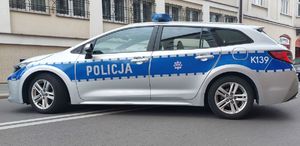 Na zdjęciu policyjny radiowóz.