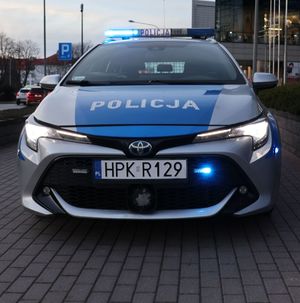 Na zdjęciu policyjny radiowóz.