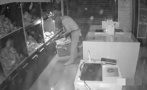 Na zdjęciu włamywacz.