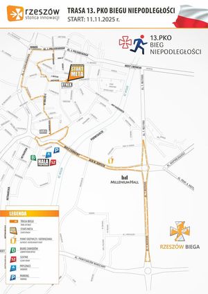 Na zdjęciu mapka biegu.