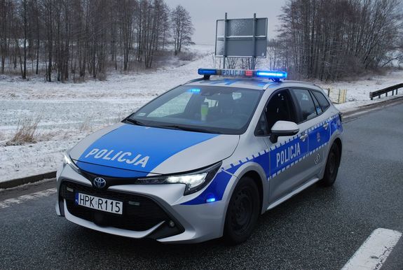 Na zdjęciu policyjny radiowóz.