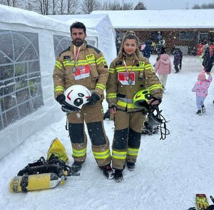 Na zdjęciu uczestnicy biegu