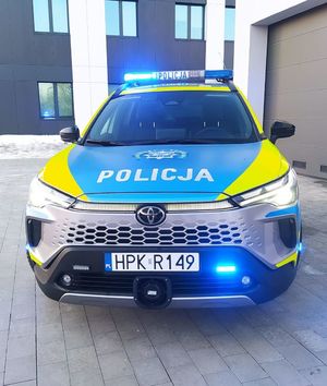 Na zdjęciu policyjny radiowóz.