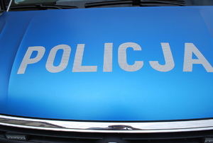 Na zdjęciu napis policja.