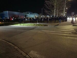 Zdjęcie z zabezpieczenia meczu Stali Rzeszów z Ruchem Chorzów.