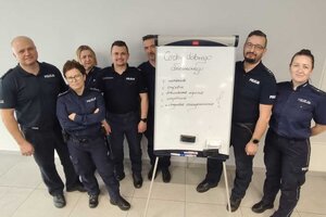 Na zdjęciu dzielnicowi z komisariatu Rzeszów-Śródmieście.