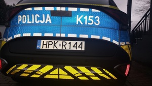 Na zdjęciu policyjny radiowóz.