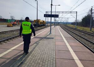 Na zdjęciu umundurowany policjant.