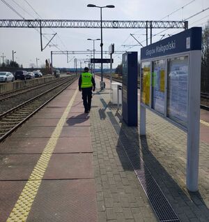 Na zdjęciu umundurowany policjant.