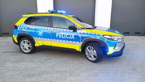Na zdjęciu policyjny radiowóz.