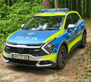 Na zdjeciu policyjny radiowóz.