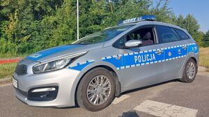Zdjęcie przedstawia radiowóz