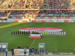 Zdjęcie przedstawia zabezpieczenie meczu pomiędzy Resovia Rzeszów, GKS-Tychy