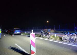 Zdjęcie przedstawia miejsce zdarzenia drogowego