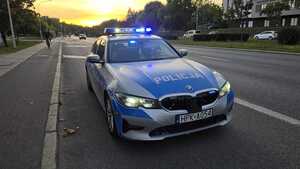 Zdjęcie przedstawia zabezpieczenie meczu Resovii Rzeszów z Sandecją Nowy Sacz