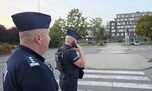 Zdjęcie przedstawia zabezpieczenie meczu Resovii Rzeszów z Sandecją Nowy Sacz