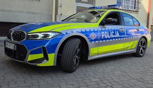 Na zdjęciu policyjny radiowóz.